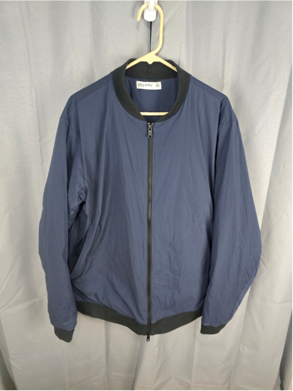 Men's Hill City Thermal Light Bomber Jacket XL Blue Black